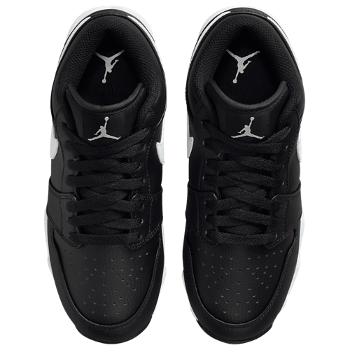 Boys' Grade School AJ 1 Low Cleats White/Black - View 4