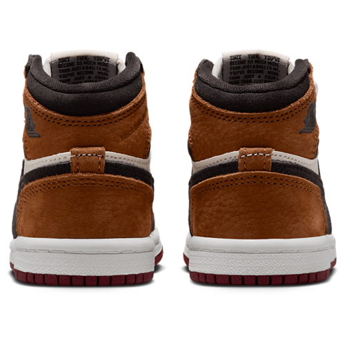 Boys' Toddler Retro 1 High OG Shadow Brown/Soft Pearl/Light British Tan - View 3