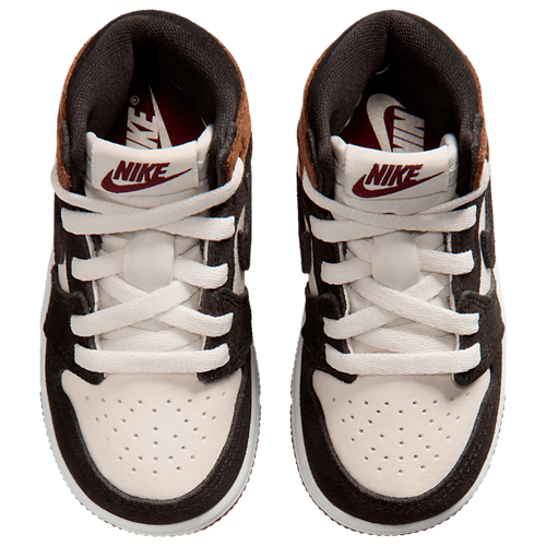 Boys' Toddler Retro 1 High OG Shadow Brown/Soft Pearl/Light British Tan - View 4