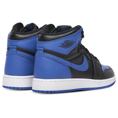Boys' Grade School Retro 1 High OG Black/Blue - View 3