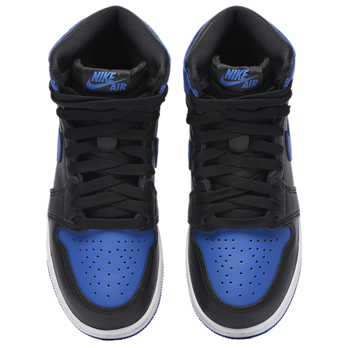 Boys' Grade School Retro 1 High OG Black/Blue - View 4