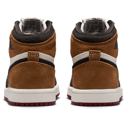 Boys' Preschool Retro 1 High OG Light British Tan/Shadow Brown/Soft Pearl - View 3