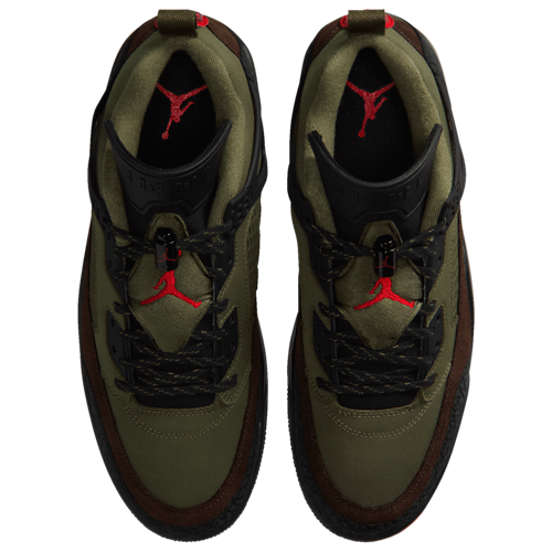 Men's Spizike Low V2 Black/Medium Olive/University Red - View 4
