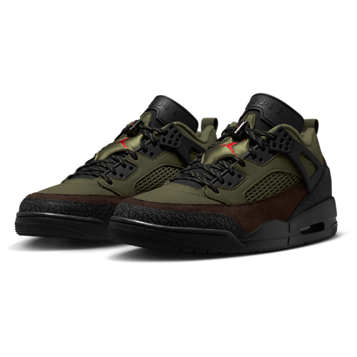 Men's Spizike Low V2 Black/Medium Olive/University Red - View 6