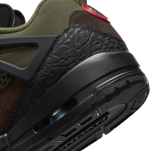 Men's Spizike Low V2 Black/Medium Olive/University Red - View 8