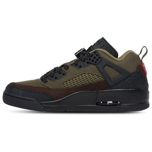 Boys' Grade School Spizike Low Medium Olive/University Red/Black - View 2