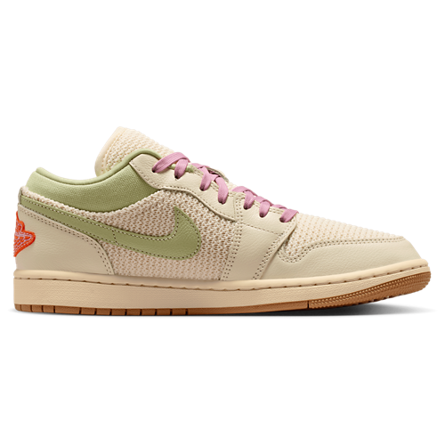 Women's AJ 1 Low Iced Carmine/Sail/Olive Aura - View 1