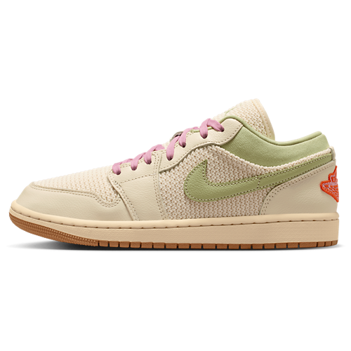 Women's AJ 1 Low Iced Carmine/Sail/Olive Aura - View 2