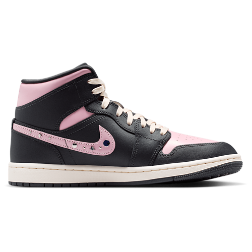 Women's AJ 1 Mid SE Mtlc Silver/Anthracite/Iced Carmine - View 1