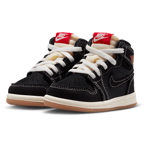 Boys' Toddler 1 Retro High OG FC Sail/Black/Red - View 6