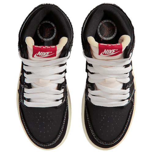Boys' Preschool 1 Retro High OG FC Red/Sail/Black - View 4