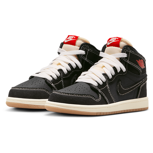 Boys' Preschool 1 Retro High OG FC Red/Sail/Black - View 6