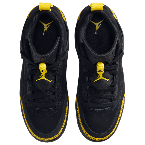 Boys' Grade School Spizike Low Black/Black/Speed Yellow - View 4