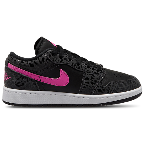 Girls' Grade School AJ 1 Low SE Black/Pink/White - View 1