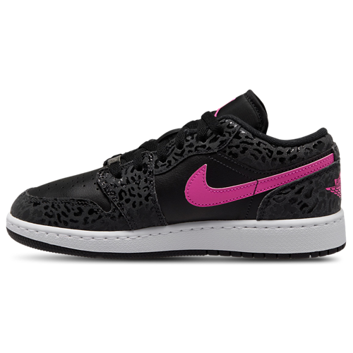 Girls' Grade School AJ 1 Low SE Black/Pink/White - View 2