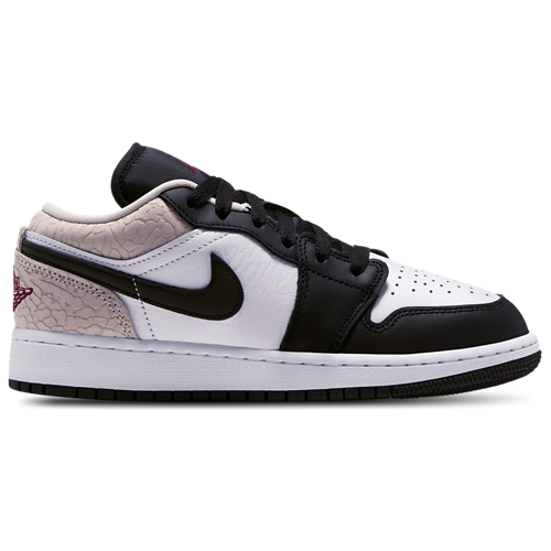Boys' Grade School AJ 1 Low SE Black/Red/White - View 1