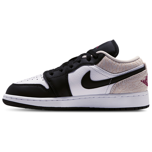 Boys' Grade School AJ 1 Low SE Black/Red/White - View 2