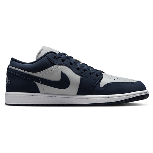 Men's AJ 1 Low Obsidian/Obsidian/Grey Fog - View 1