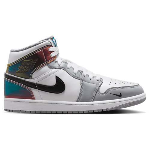Men's AJ 1 Mid SE FC White/Wolf Grey/Multi - View 1