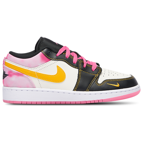 Girls' Grade School AJ 1 Low SE Black/Gold/Pink - View 1