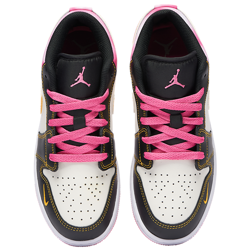 Girls' Grade School AJ 1 Low SE Black/Gold/Pink - View 4