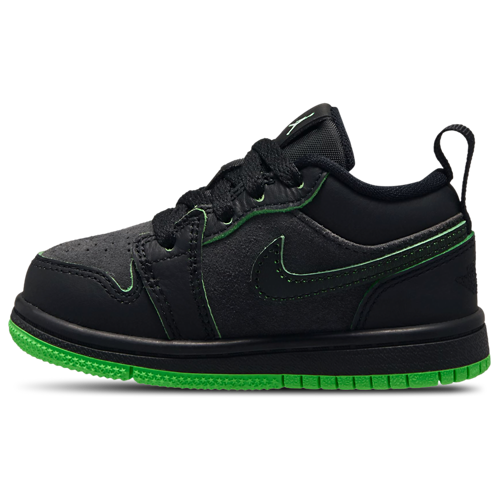Boys' Toddler AJ 1 Low SE Black/Green/Grey - View 2