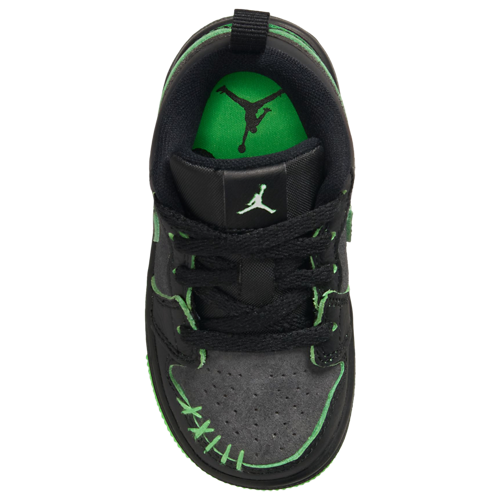 Boys' Toddler AJ 1 Low SE Black/Green/Grey - View 3