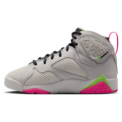 Boys' Grade School Retro 7 Phantom/Lime Blast/Pink - View 2