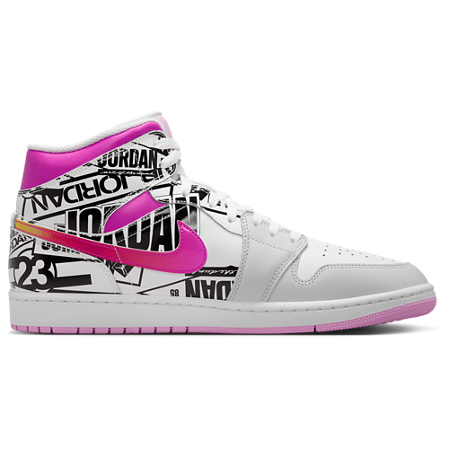 1 Mid SE Off White/Fire Pink/University Red - View 1