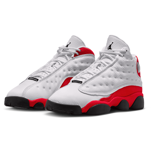 Boys' Grade School Retro 13 White/Black/True Red - View 6