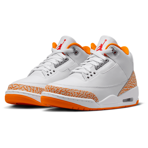 Women's Retro 3 White/Orange - View 6