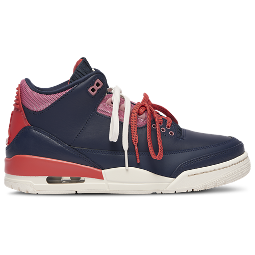 Women's Retro 3 Obsidian/Track Red/Blue Beyond - View 2