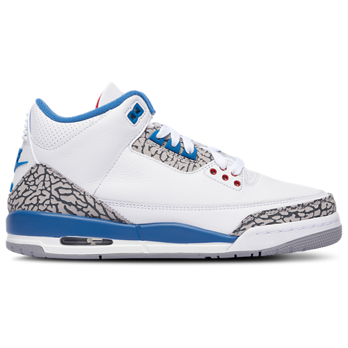 Boys' Grade School Retro 3 White/Varsity Red/True Blue - View 1