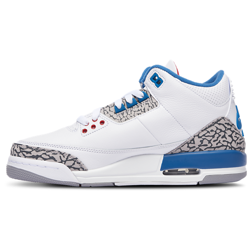 Boys' Grade School Retro 3 White/Varsity Red/True Blue - View 2