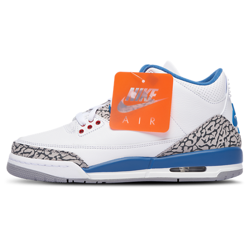 Boys' Grade School Retro 3 White/Varsity Red/True Blue - View 3
