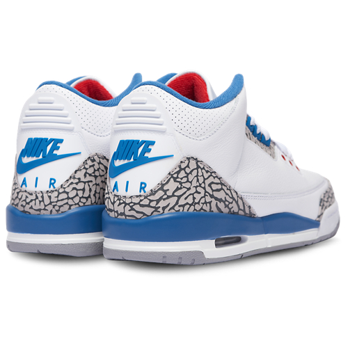 Boys' Grade School Retro 3 White/Varsity Red/True Blue - View 4