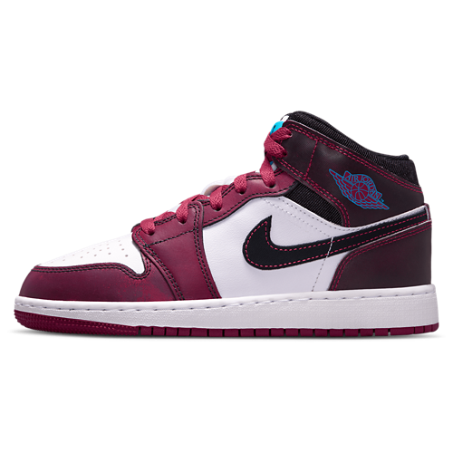 Girls' Grade School AJ 1 Mid Black/Pink/White - View 2