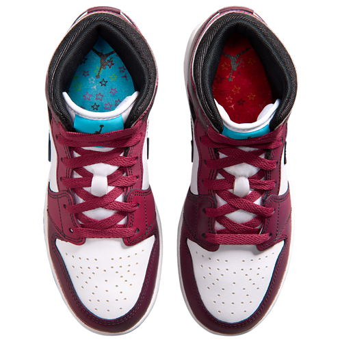 Girls' Grade School AJ 1 Mid Black/Pink/White - View 4