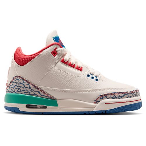 Boys' Grade School Retro 3 Green/White/Red - View 1