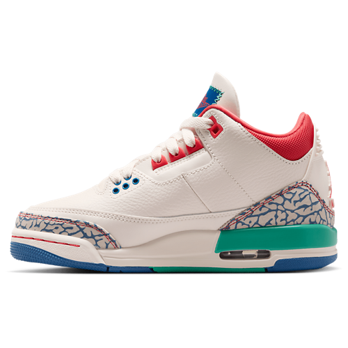 Boys' Grade School Retro 3 Green/White/Red - View 2