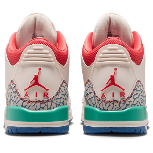 Boys' Grade School Retro 3 Green/White/Red - View 3