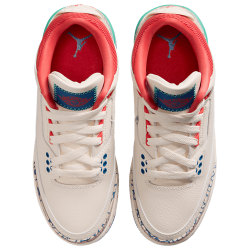 Boys' Grade School Retro 3 Green/White/Red - View 4