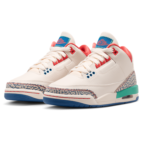 Boys' Grade School Retro 3 Green/White/Red - View 6