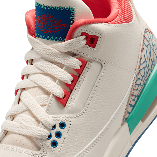 Boys' Grade School Retro 3 Green/White/Red - View 7