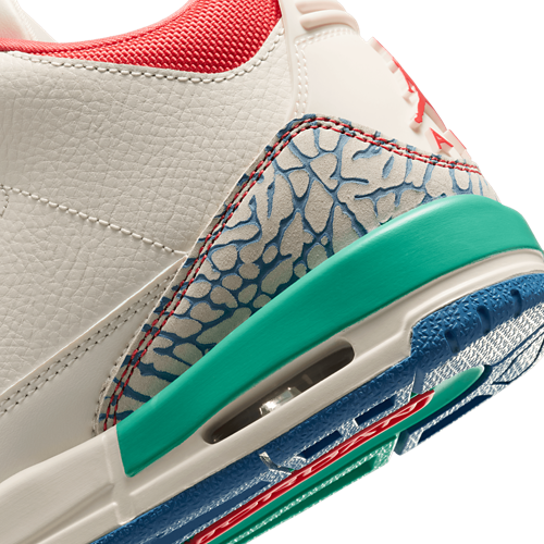 Boys' Grade School Retro 3 Green/White/Red - View 8