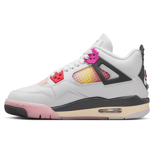 Girls' Grade School Retro 4 Tan/Gray/Pink - View 2