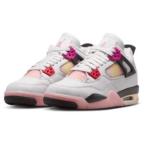 Girls' Grade School Retro 4 Tan/Gray/Pink - View 6