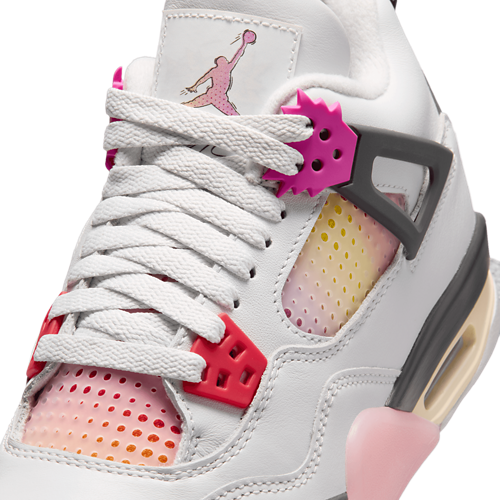 Girls' Grade School Retro 4 Tan/Gray/Pink - View 7
