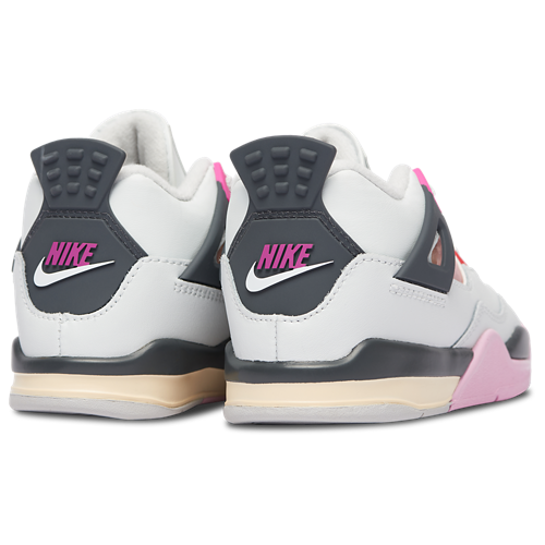 Girls' Toddler Retro 4 Off White/Gray/Pink - View 3