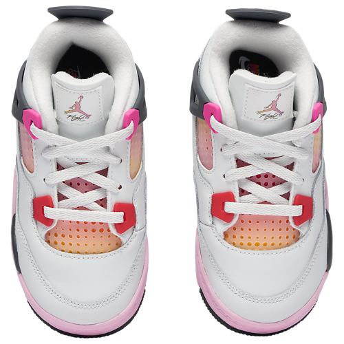 Girls' Toddler Retro 4 Off White/Gray/Pink - View 4